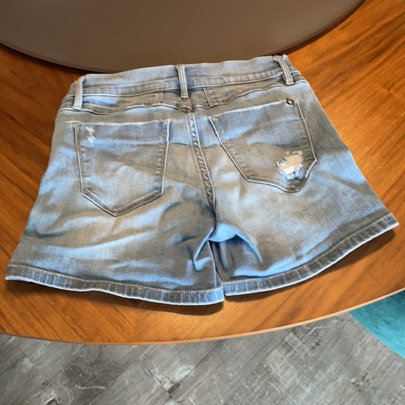 Bebe Distressed Blue Jeans Shorts Size 25 - Picture 2 of 8